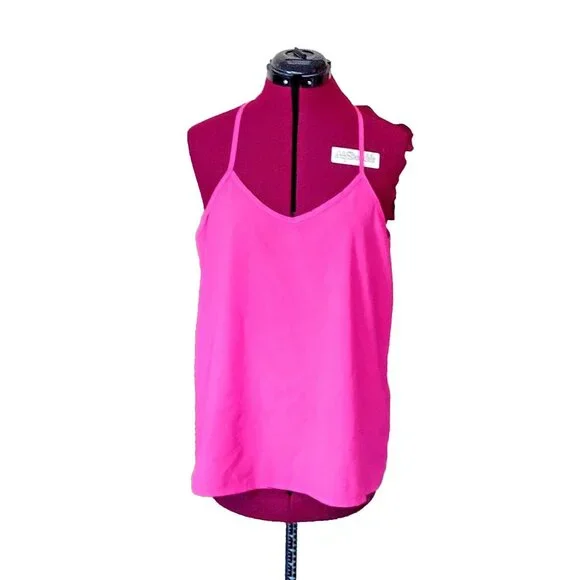 Paper Crane Women’s Cami Tank Top Medium Pink Racerback Keyhole Back - Picture 1 of 7